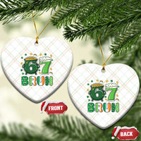 Funny St Patricks Day Six Seven Meme Ceramic Ornament Irish American Gift