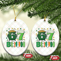 Funny St Patricks Day Six Seven Meme Ceramic Ornament Irish American Gift