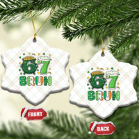 Funny St Patricks Day Six Seven Meme Ceramic Ornament Irish American Gift
