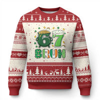 Funny St Patricks Day Six Seven Meme Ugly Christmas Sweater Irish American Gift