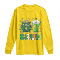 Funny St Patricks Day Six Seven Meme Long Sleeve Shirt Irish American Gift