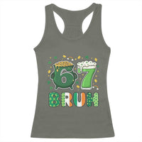 Funny St Patricks Day Six Seven Meme Racerback Tank Top Irish American Gift