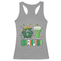 Funny St Patricks Day Six Seven Meme Racerback Tank Top Irish American Gift
