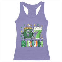 Funny St Patricks Day Six Seven Meme Racerback Tank Top Irish American Gift