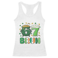 Funny St Patricks Day Six Seven Meme Racerback Tank Top Irish American Gift