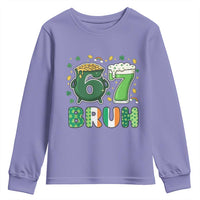 Funny St Patricks Day Six Seven Meme Youth Sweatshirt Irish American Gift