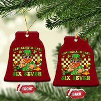 Funny Leprechaun Says Six Seven Ceramic Ornament St Patricks Day