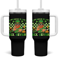 Funny Leprechaun Says Six Seven Tumbler With Handle St Patricks Day