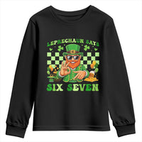Funny Leprechaun Says Six Seven Youth Sweatshirt St Patricks Day
