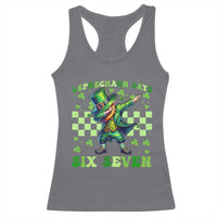 Leprechaun Six Seven Meme Racerback Tank Top Funny St Patricks Day Gift