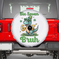 Funny Dinosaur Says Six Seven Spare Tire Cover St Patricks Day
