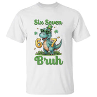 Funny Dinosaur Says Six Seven T Shirt St Patricks Day