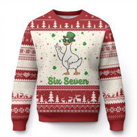 Lucky Goose Six Seven Meme Ugly Christmas Sweater St Patricks Day