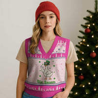 Lucky Goose Six Seven Meme V-Neck Knit Sweater Vest St Patricks Day