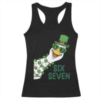 Chaotic Goose Six Seven Meme Racerback Tank Top Funny St Patricks Day Gift