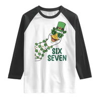 Chaotic Goose Six Seven Meme Raglan Shirt Funny St Patricks Day Gift
