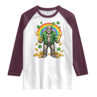 Bigfoot Six Seven Meme Raglan Shirt Funny St Patricks Day Gift