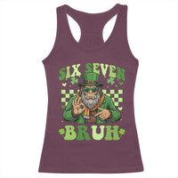 Bigfoot Six Seven Bruh Racerback Tank Top Gen Z Irish Gift