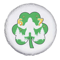St Patricks Day Bigfoot Shamrock Spare Tire Cover Six Seven Meme