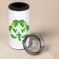 St Patricks Day Bigfoot Shamrock 4 in 1 Can Cooler Tumbler Six Seven Meme