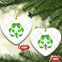 St Patricks Day Bigfoot Shamrock Ceramic Ornament Six Seven Meme