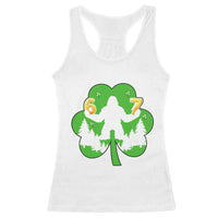 St Patricks Day Bigfoot Shamrock Racerback Tank Top Six Seven Meme