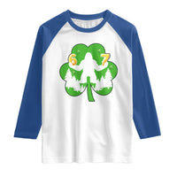 St Patricks Day Bigfoot Shamrock Raglan Shirt Six Seven Meme