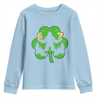 St Patricks Day Bigfoot Shamrock Youth Sweatshirt Six Seven Meme
