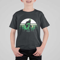 Funny St Patricks Bigfoot Says Six Seven T Shirt For Kid Gen Z Irish Gift