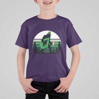 Funny St Patricks Bigfoot Says Six Seven T Shirt For Kid Gen Z Irish Gift