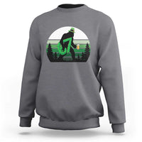 Funny St Patricks Bigfoot Says Six Seven Sweatshirt Gen Z Irish Gift
