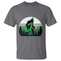 Funny St Patricks Bigfoot Says Six Seven T Shirt Gen Z Irish Gift