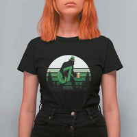 Funny St Patricks Bigfoot Says Six Seven T Shirt For Women Gen Z Irish Gift