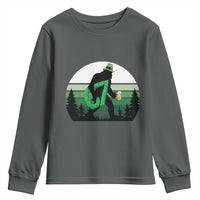 Funny St Patricks Bigfoot Says Six Seven Youth Sweatshirt Gen Z Irish Gift