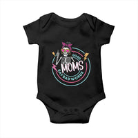 Funny Skeleton Mom Graphic Baby Onesie Good Moms Say Bad Words