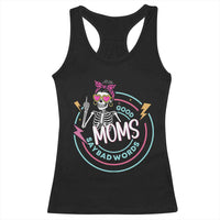 Funny Skeleton Mom Graphic Racerback Tank Top Good Moms Say Bad Words