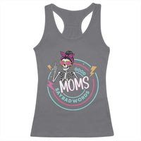 Funny Skeleton Mom Graphic Racerback Tank Top Good Moms Say Bad Words