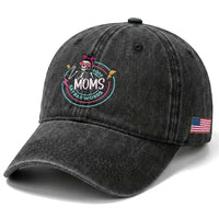 Funny Skeleton Mom Graphic Washed Cotton Baseball Cap Good Moms Say Bad Words