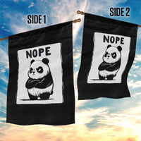 Grumpy Panda Says Nope Garden Flag Japanese Aesthetic Panda Bear Graphic