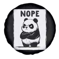 Grumpy Panda Says Nope Spare Tire Cover Japanese Aesthetic Panda Bear Graphic