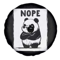 Grumpy Panda Says Nope Spare Tire Cover Japanese Aesthetic Panda Bear Graphic