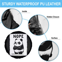 Grumpy Panda Says Nope Spare Tire Cover Japanese Aesthetic Panda Bear Graphic