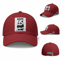 Grumpy Panda Says Nope Baseball Cap Japanese Aesthetic Panda Bear Graphic