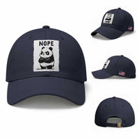 Grumpy Panda Says Nope Baseball Cap Japanese Aesthetic Panda Bear Graphic