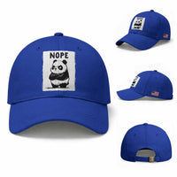 Grumpy Panda Says Nope Baseball Cap Japanese Aesthetic Panda Bear Graphic