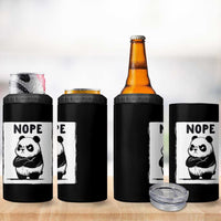 Grumpy Panda Says Nope 4 in 1 Can Cooler Tumbler Japanese Aesthetic Panda Bear Graphic