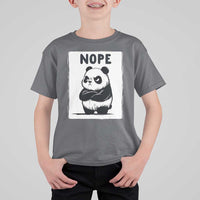 Grumpy Panda Says Nope T Shirt For Kid Japanese Aesthetic Panda Bear Graphic