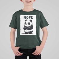 Grumpy Panda Says Nope T Shirt For Kid Japanese Aesthetic Panda Bear Graphic