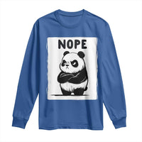 Grumpy Panda Says Nope Long Sleeve Shirt Japanese Aesthetic Panda Bear Graphic