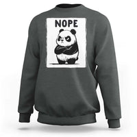 Grumpy Panda Says Nope Sweatshirt Japanese Aesthetic Panda Bear Graphic